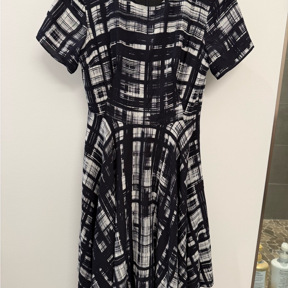 Corey Lynn Calter Monochrome Plaid Dress